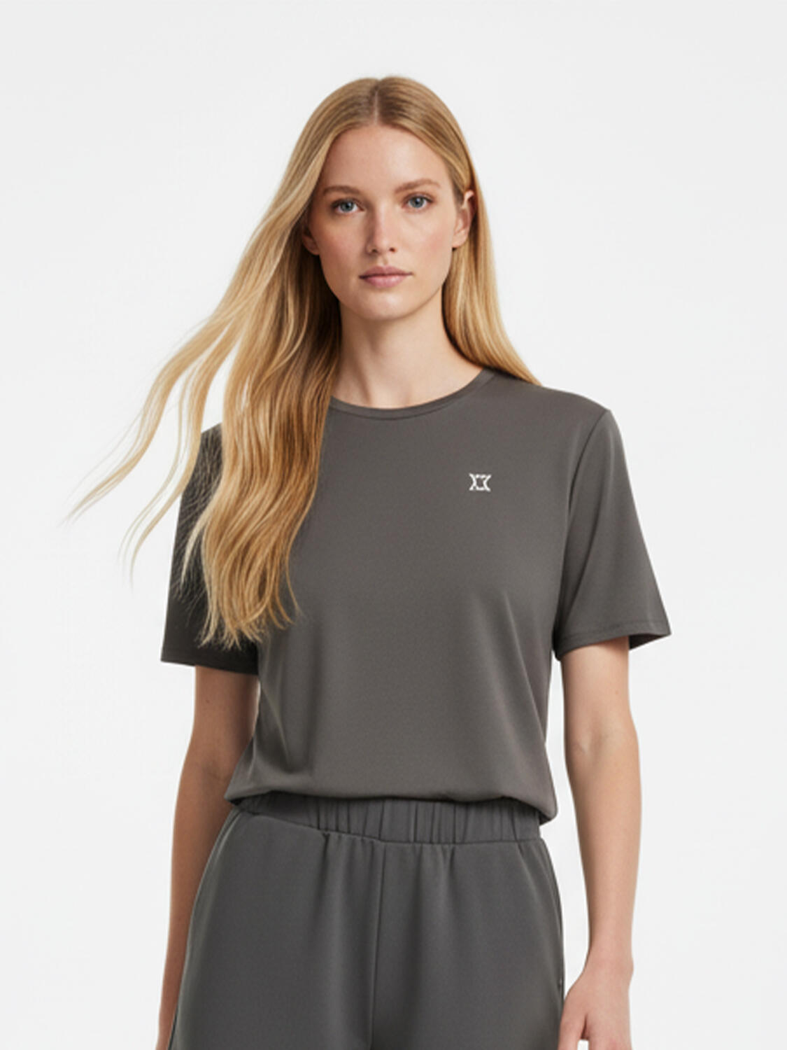 Haki Pamuk Dokulu Oversize Tişört - 1