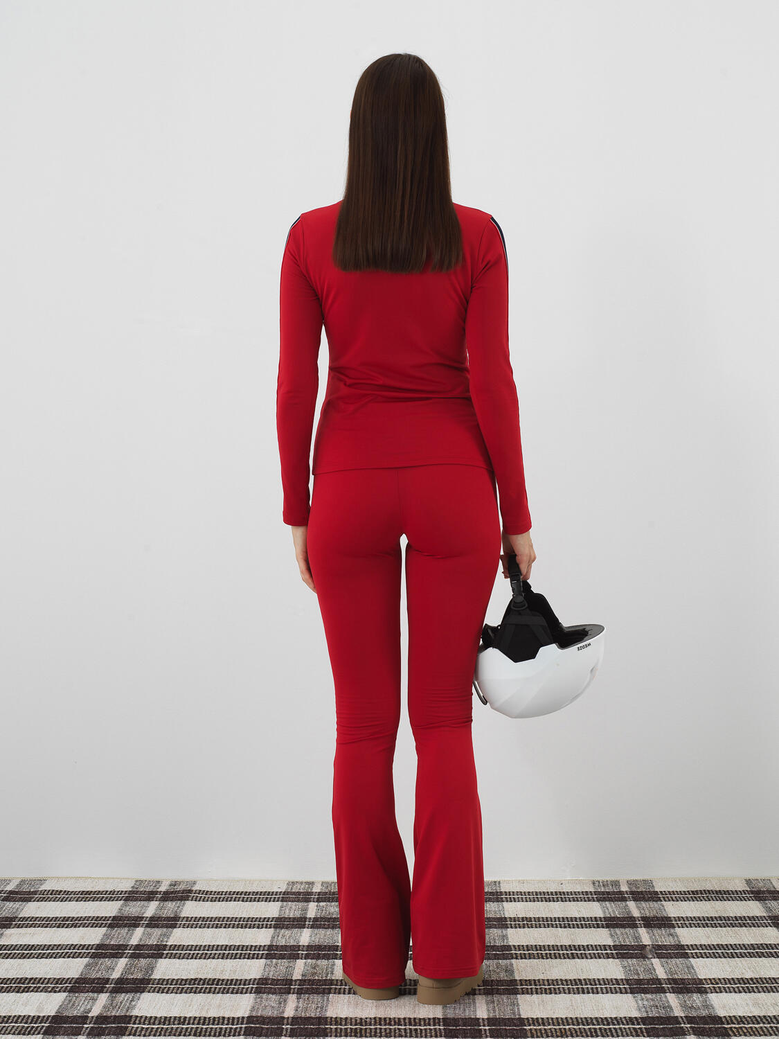 Kırmızı Esnek Dokulu Slim Fit Tişört - 6