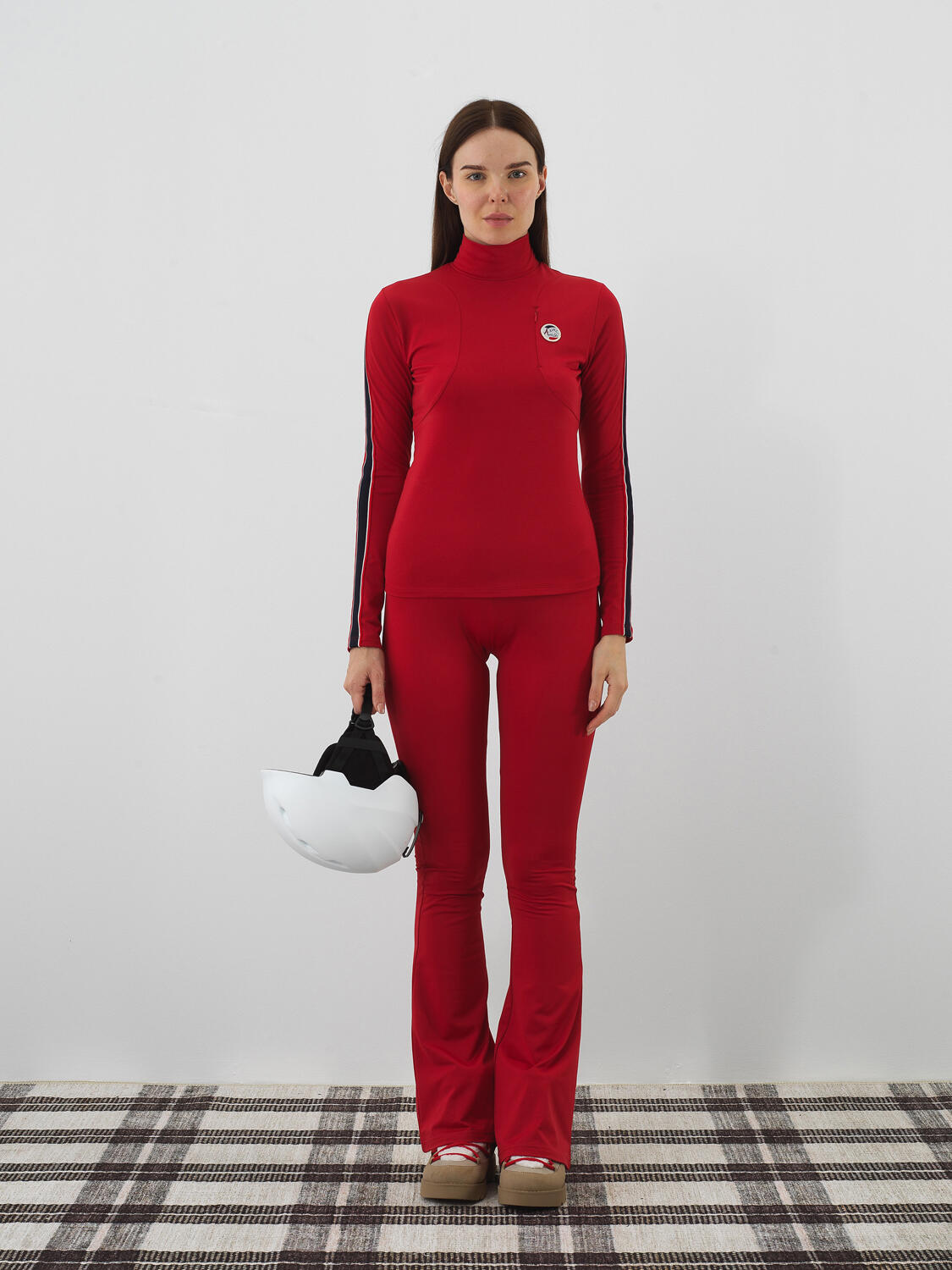 Kırmızı Esnek Dokulu Slim Fit Tişört - 2