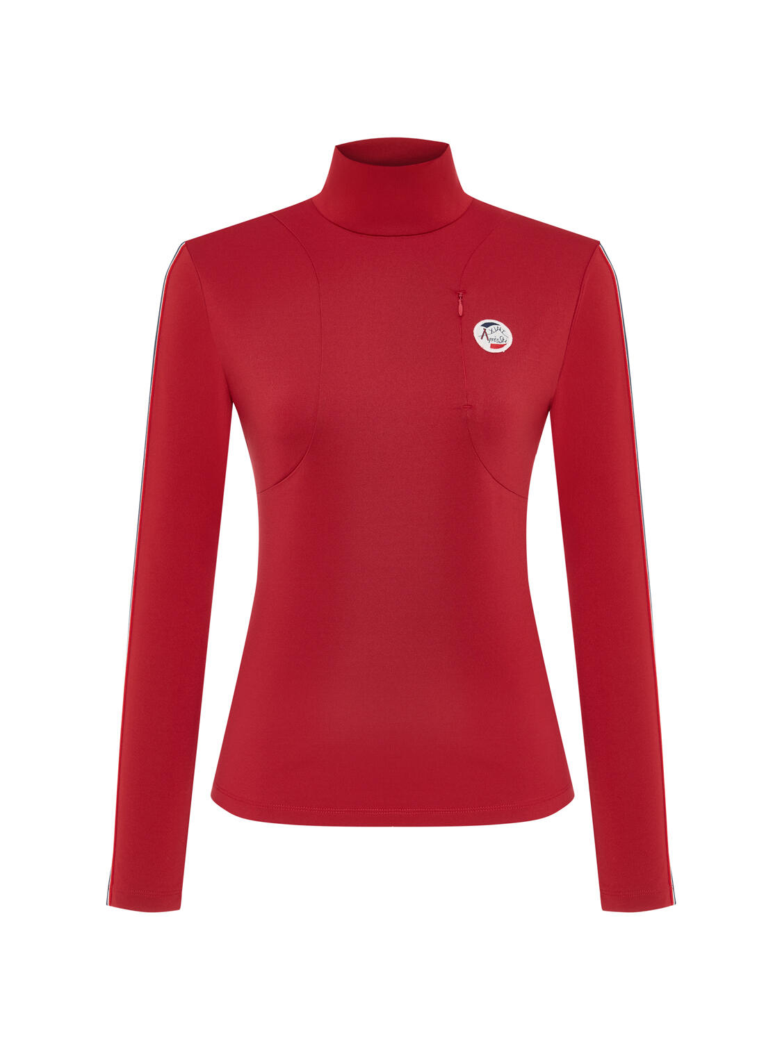 Kırmızı Esnek Dokulu Slim Fit Tişört - 3