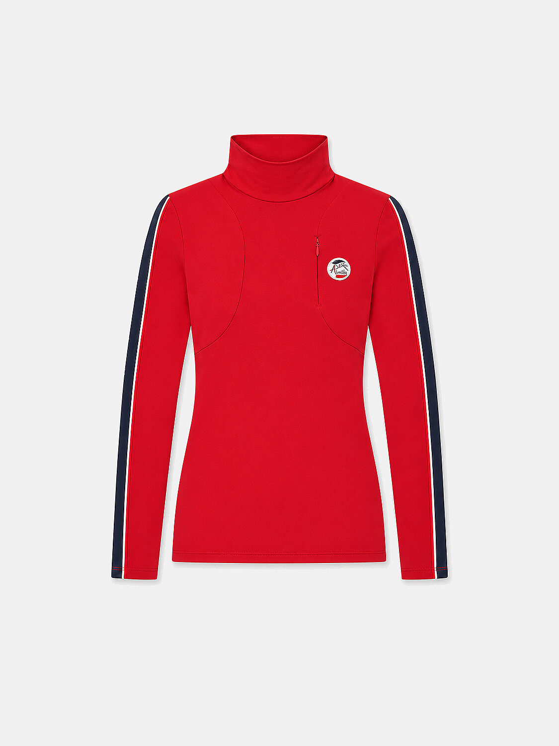 Kırmızı Esnek Dokulu Slim Fit Tişört (1)