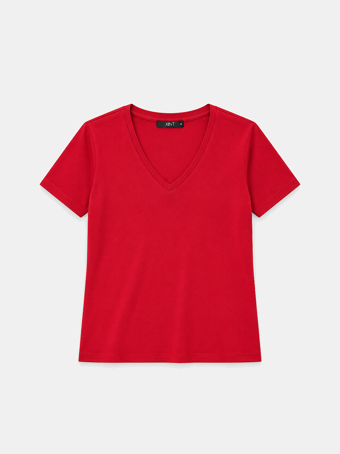 Kırmızı Regular Fit V Yaka Modal Tişört (1)
