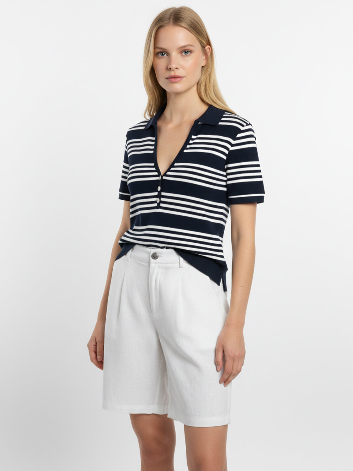 Lacivert Doğal Dökümlü Regular Fit Tişört - 1