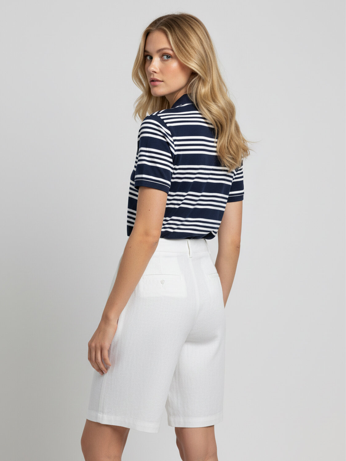 Lacivert Doğal Dökümlü Regular Fit Tişört - 3