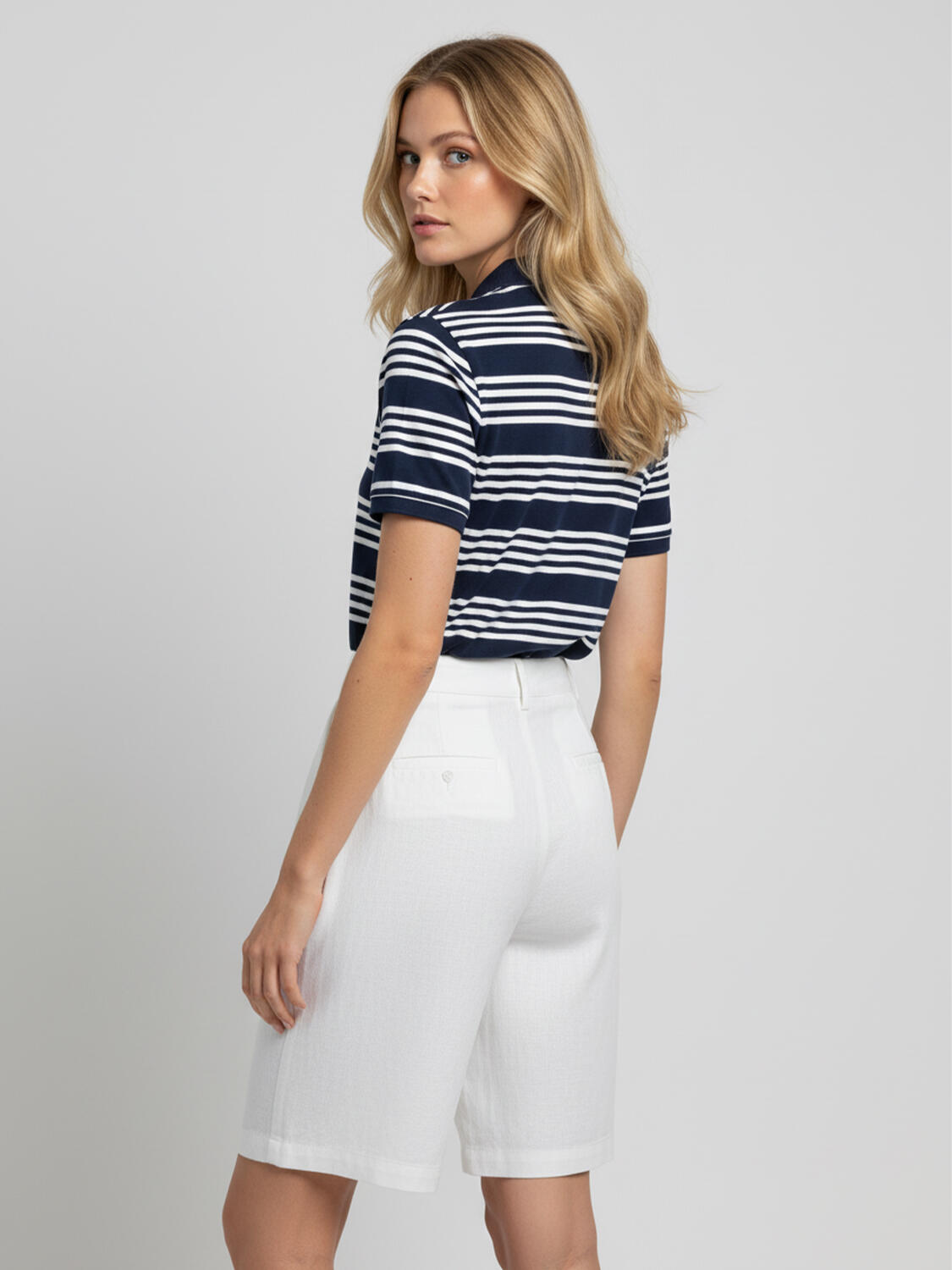 Lacivert Doğal Dökümlü Regular Fit Tişört - 3