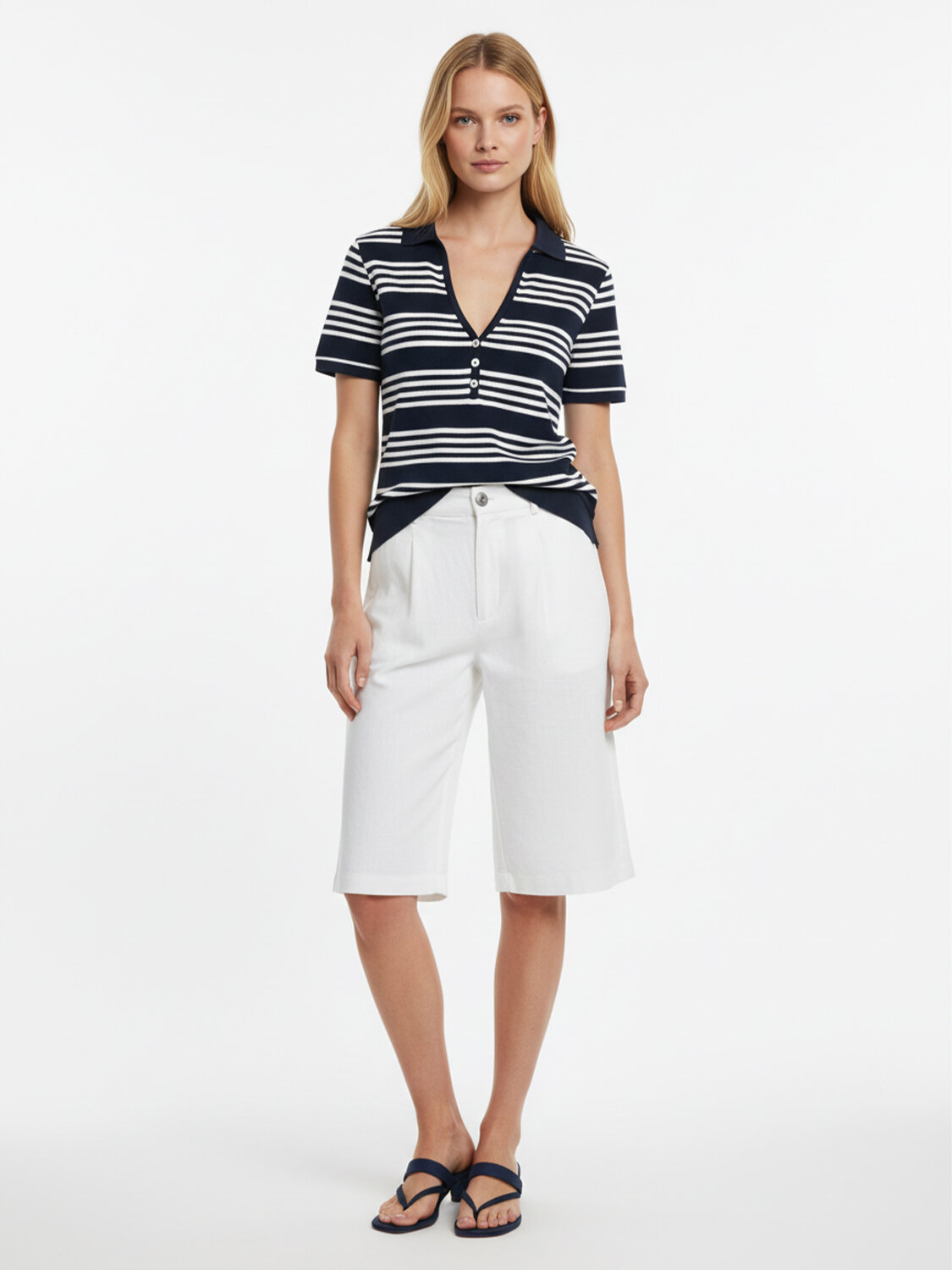 Lacivert Doğal Dökümlü Regular Fit Tişört - 2