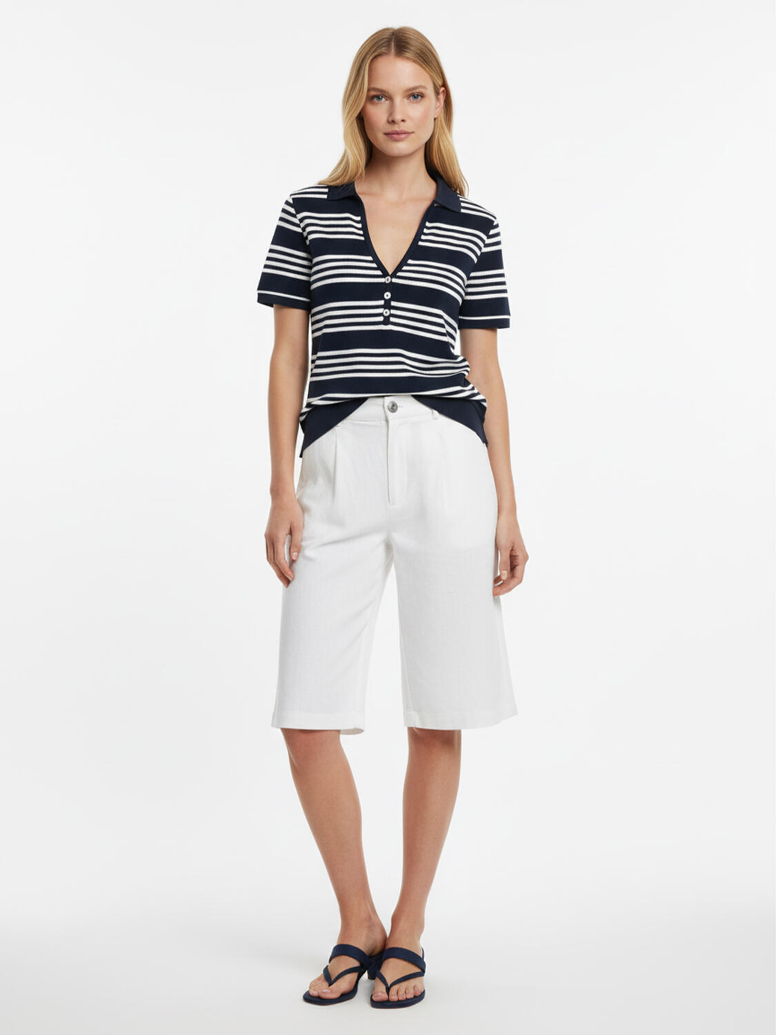 Lacivert Doğal Dökümlü Regular Fit Tişört - 2