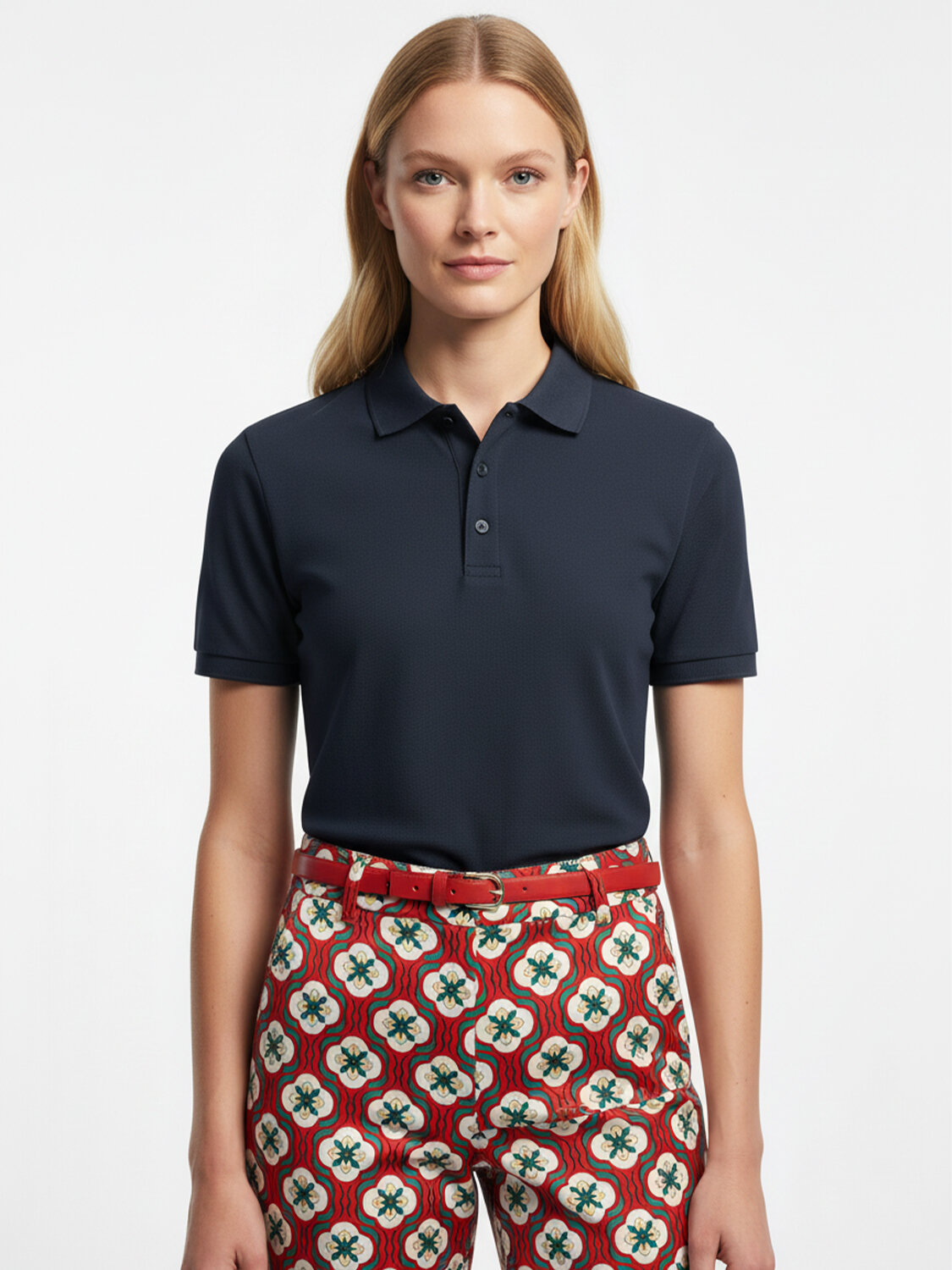 Lacivert Pamuk Dokulu Regular Fit Tişört