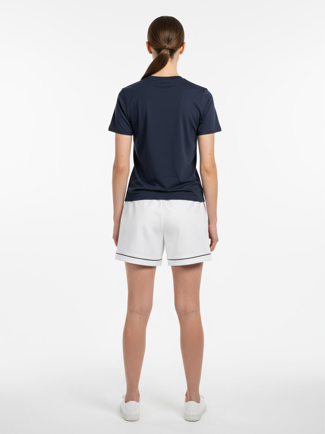 Lacivert Pamuk Dokulu Regular Fit Tişört - 3