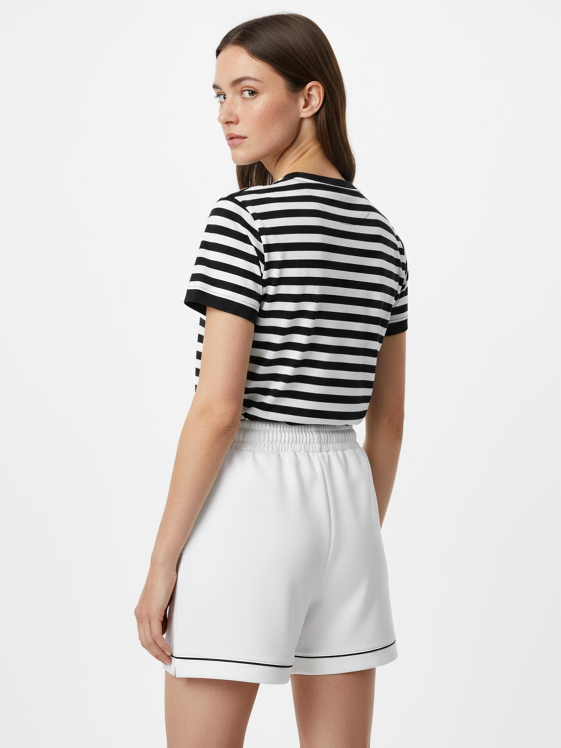 Lacivert Pamuk Dokulu Regular Fit Tişört - 3