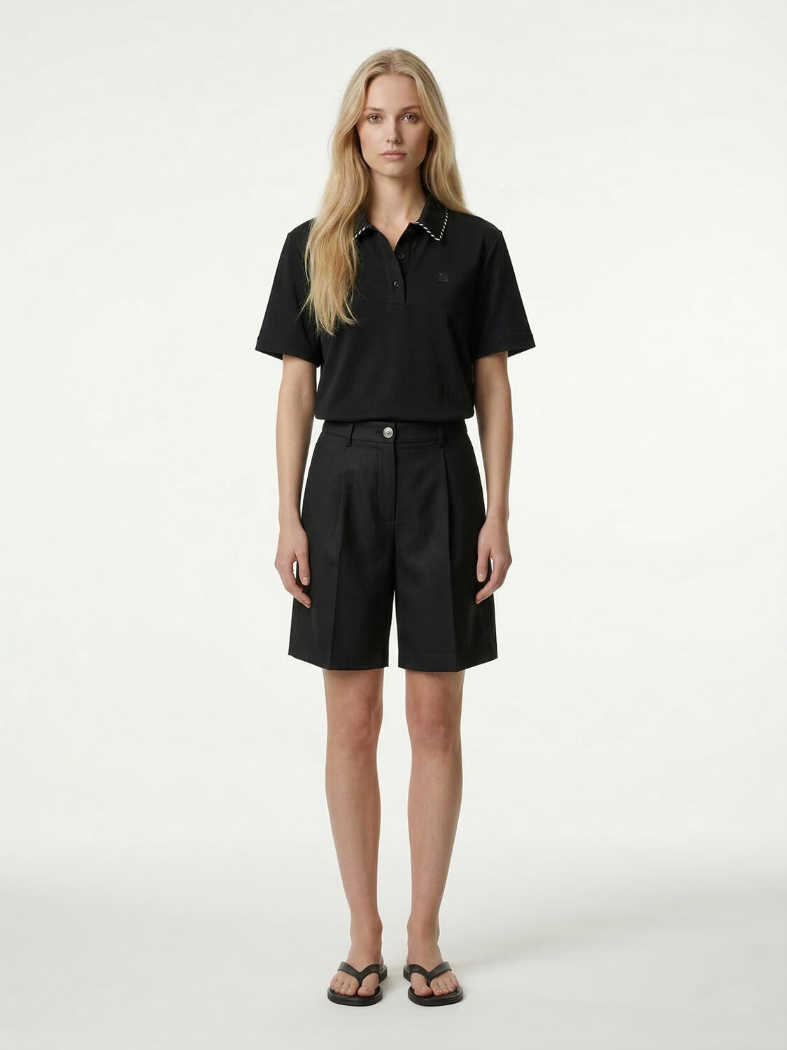 Siyah Doğal Akışlı Oversize Tişört - 2