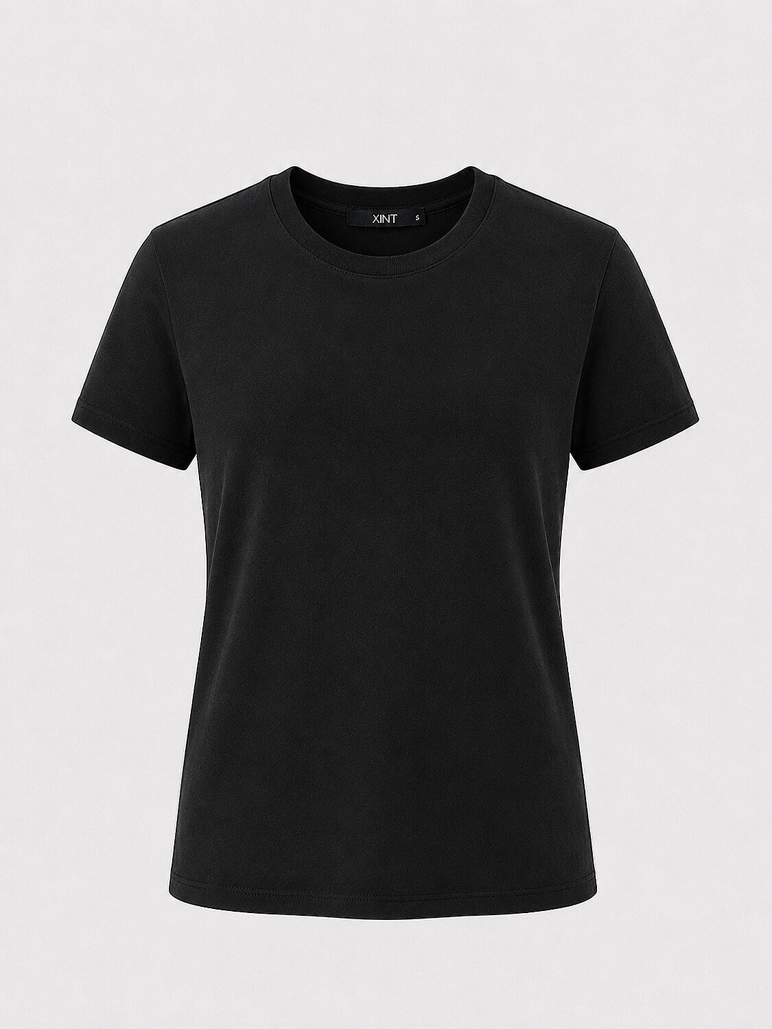 Siyah Modal Dokulu Regular Fit Tişört - 5