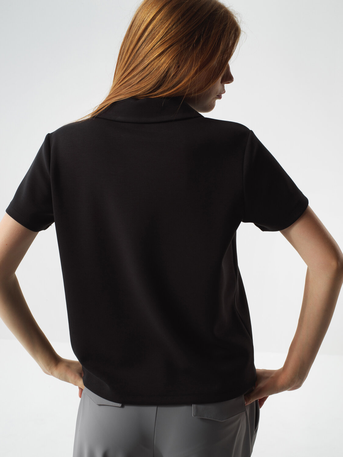 Siyah Modal Dokulu Regular Fit Tişört - Xint