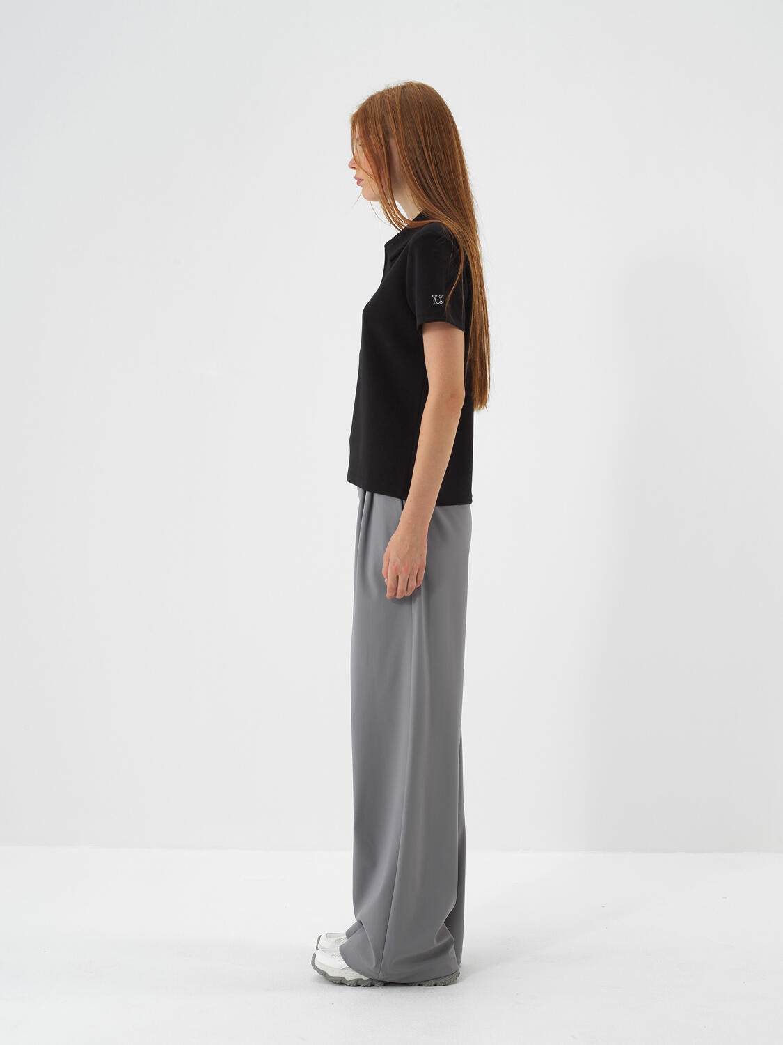 Siyah Modal Dokulu Regular Fit Tişört - 3