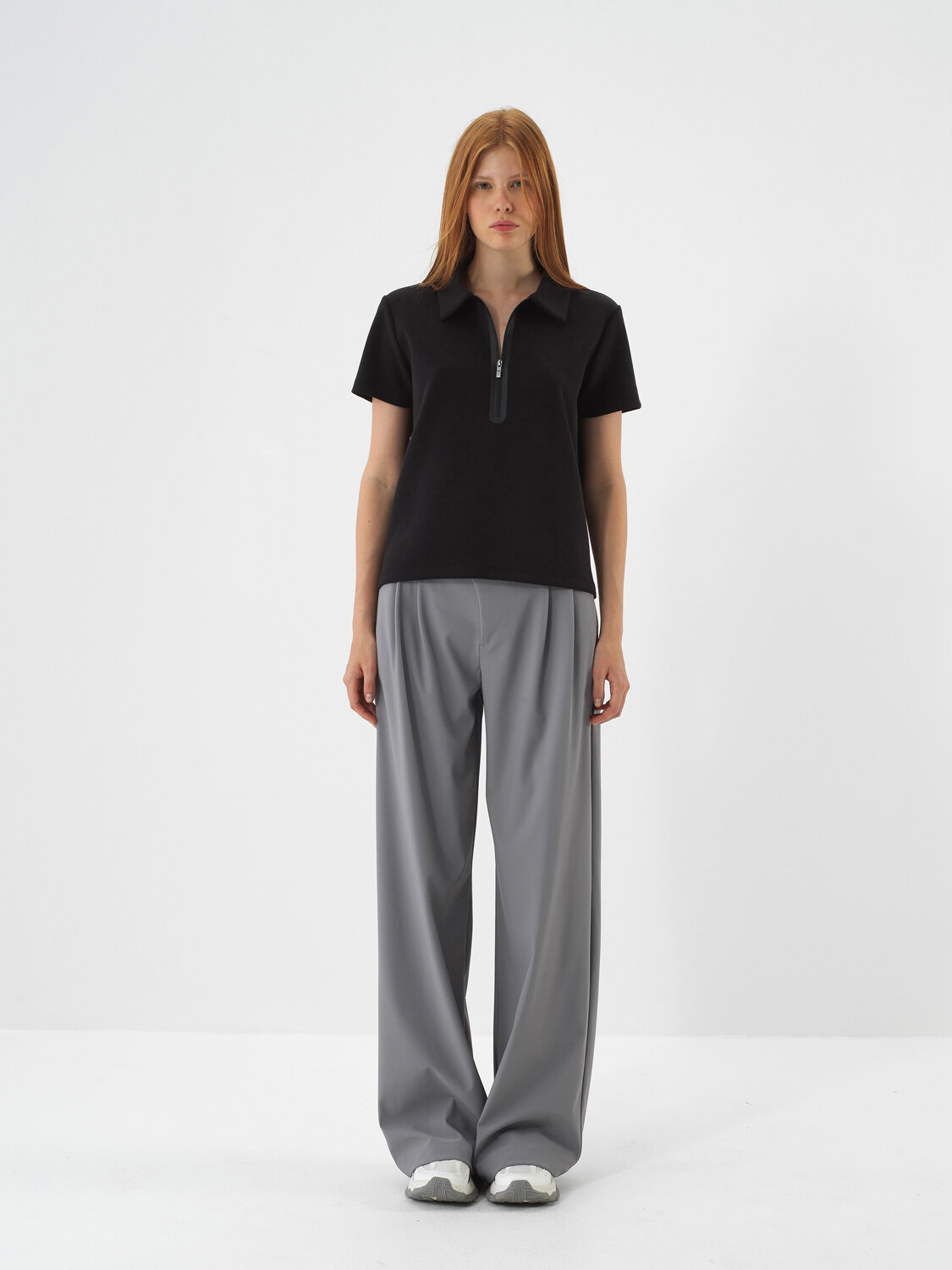 Siyah Modal Dokulu Regular Fit Tişört - Xint