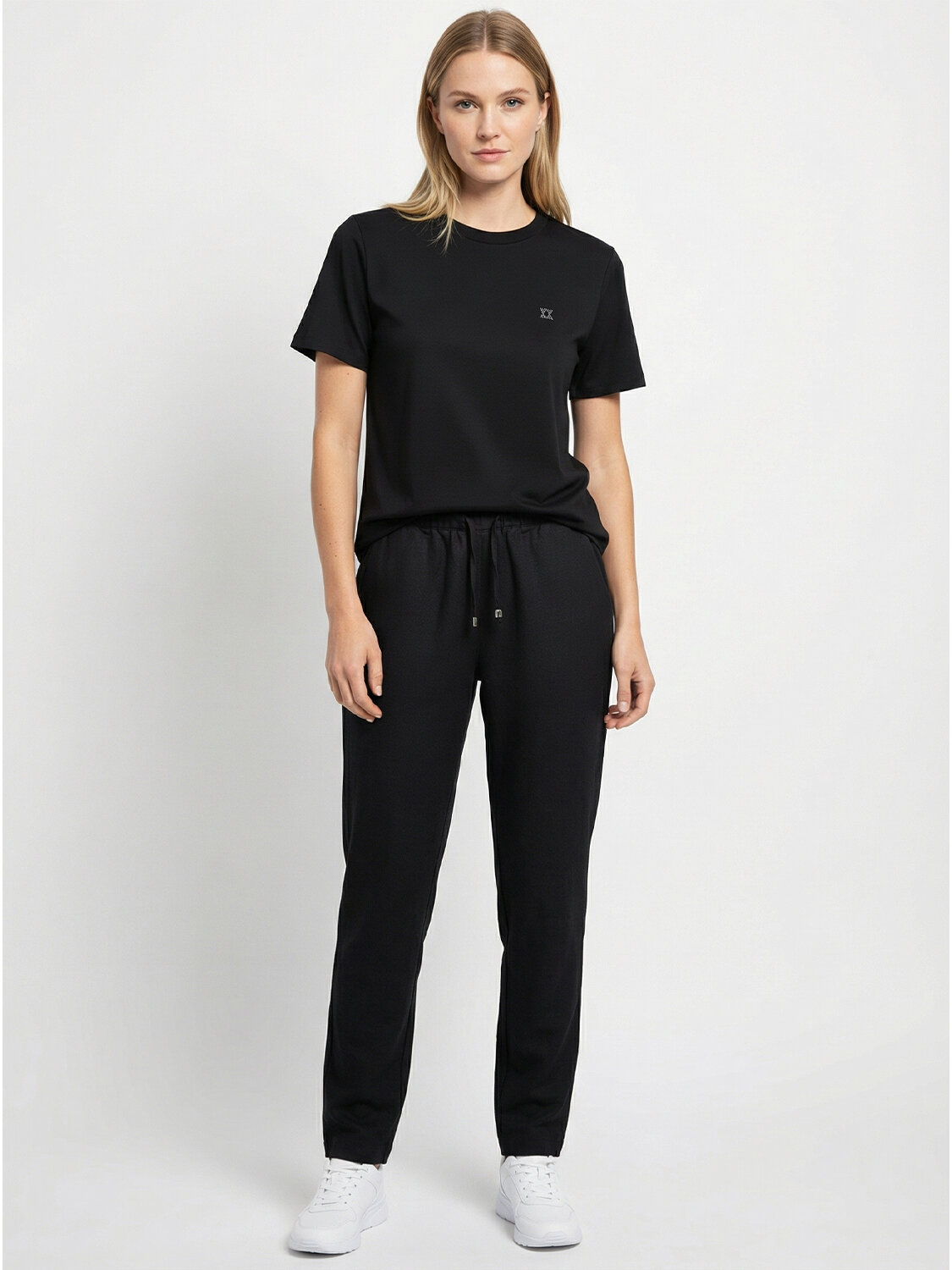 Siyah Pamuk Dokulu Regular Fit Tişört (1)