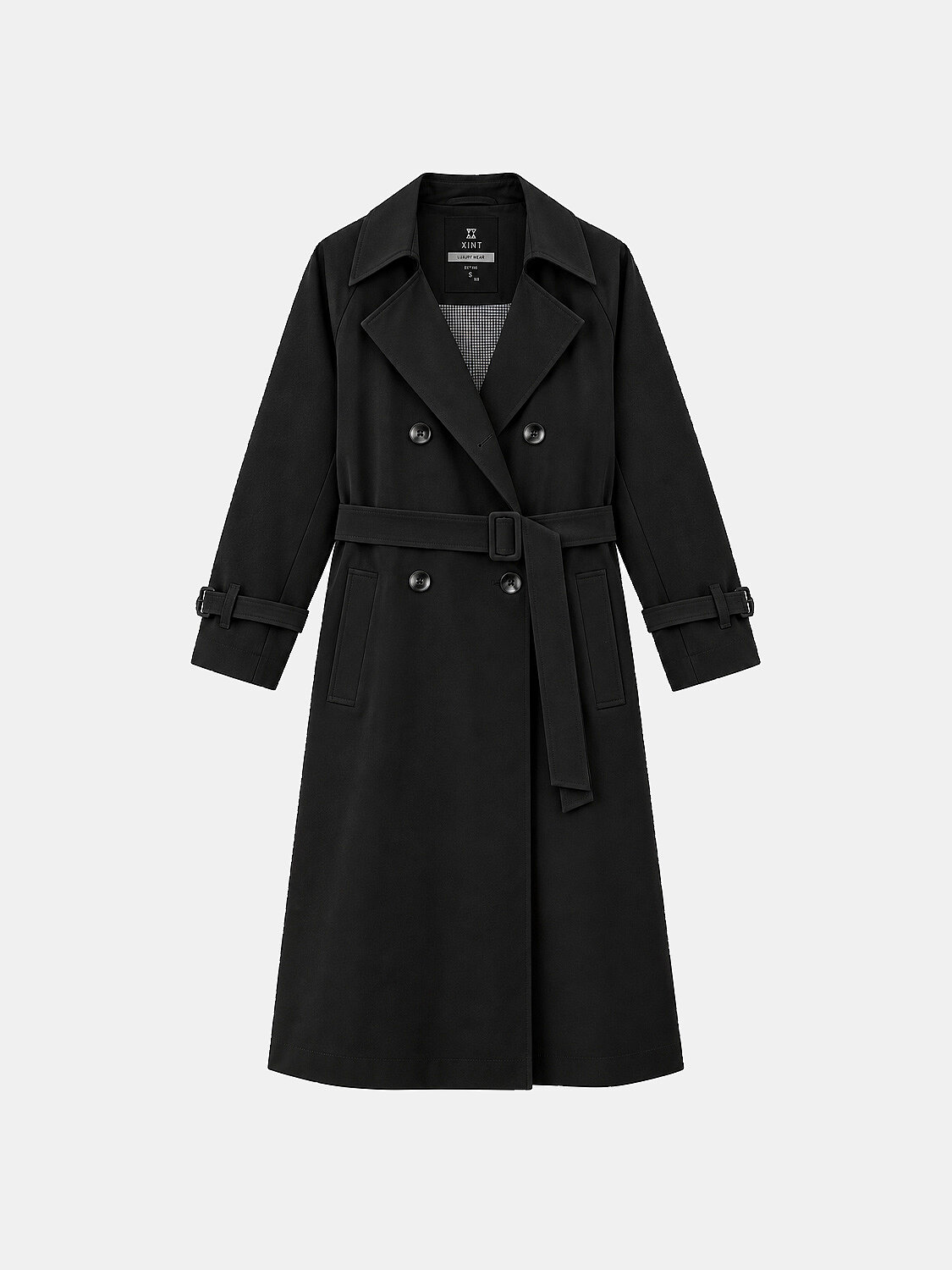 Siyah Regular Fit Trençkot
