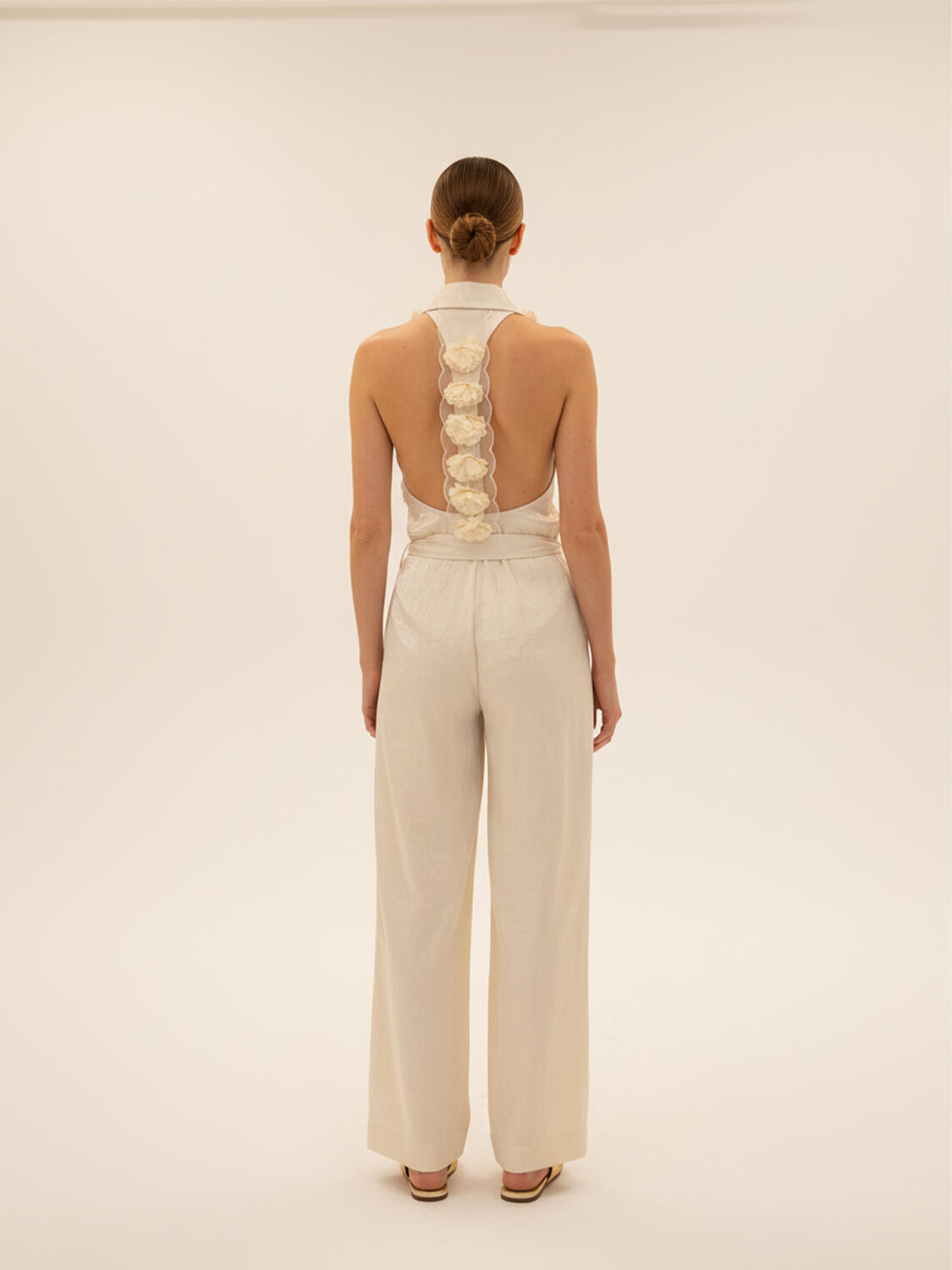 Bej Formunu Koruyan Oversize Tulum - 2