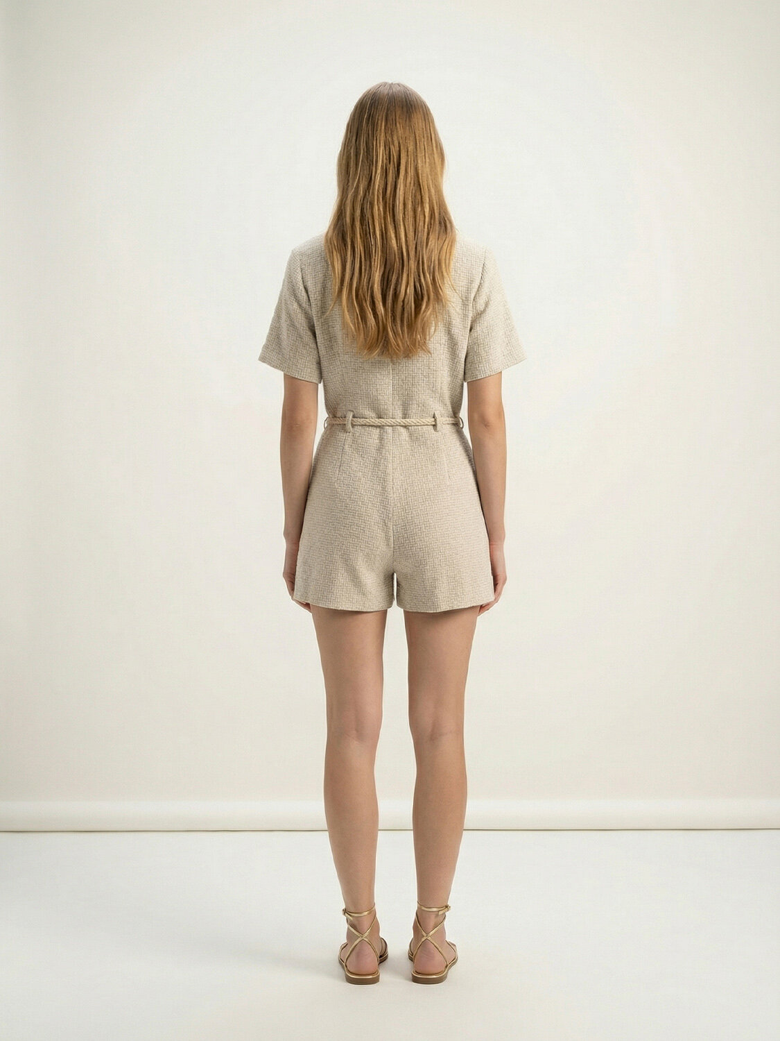 Bej Pamuk Dokulu Regular Fit Tulum - 5