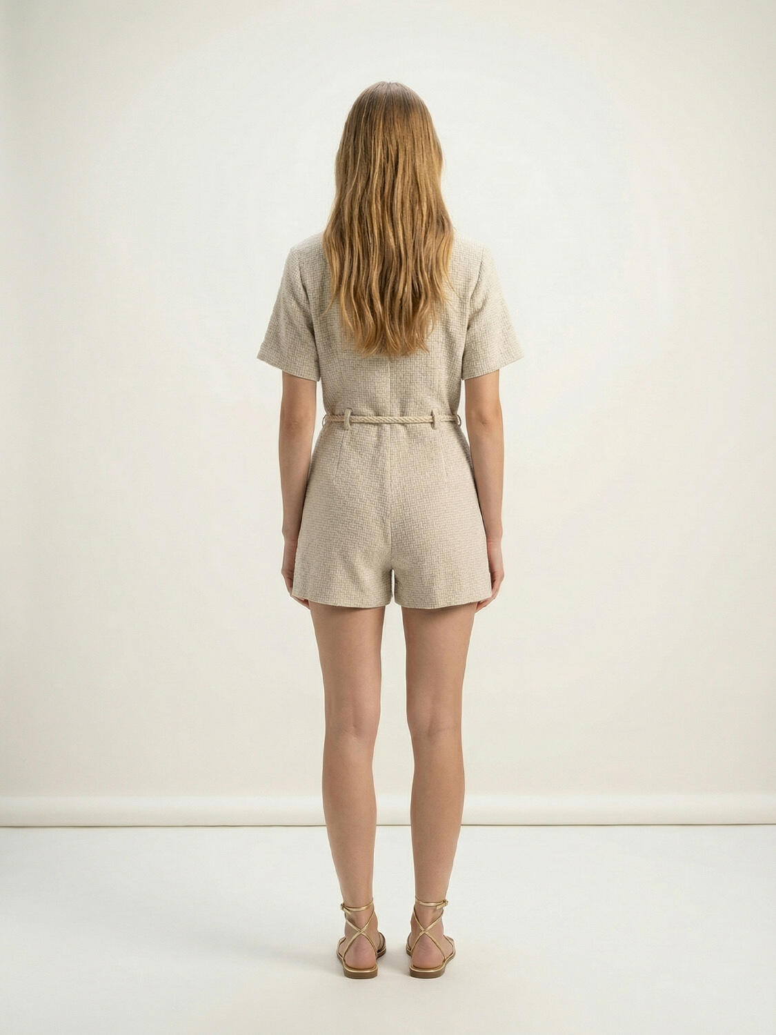 Bej Pamuk Dokulu Regular Fit Tulum - 5