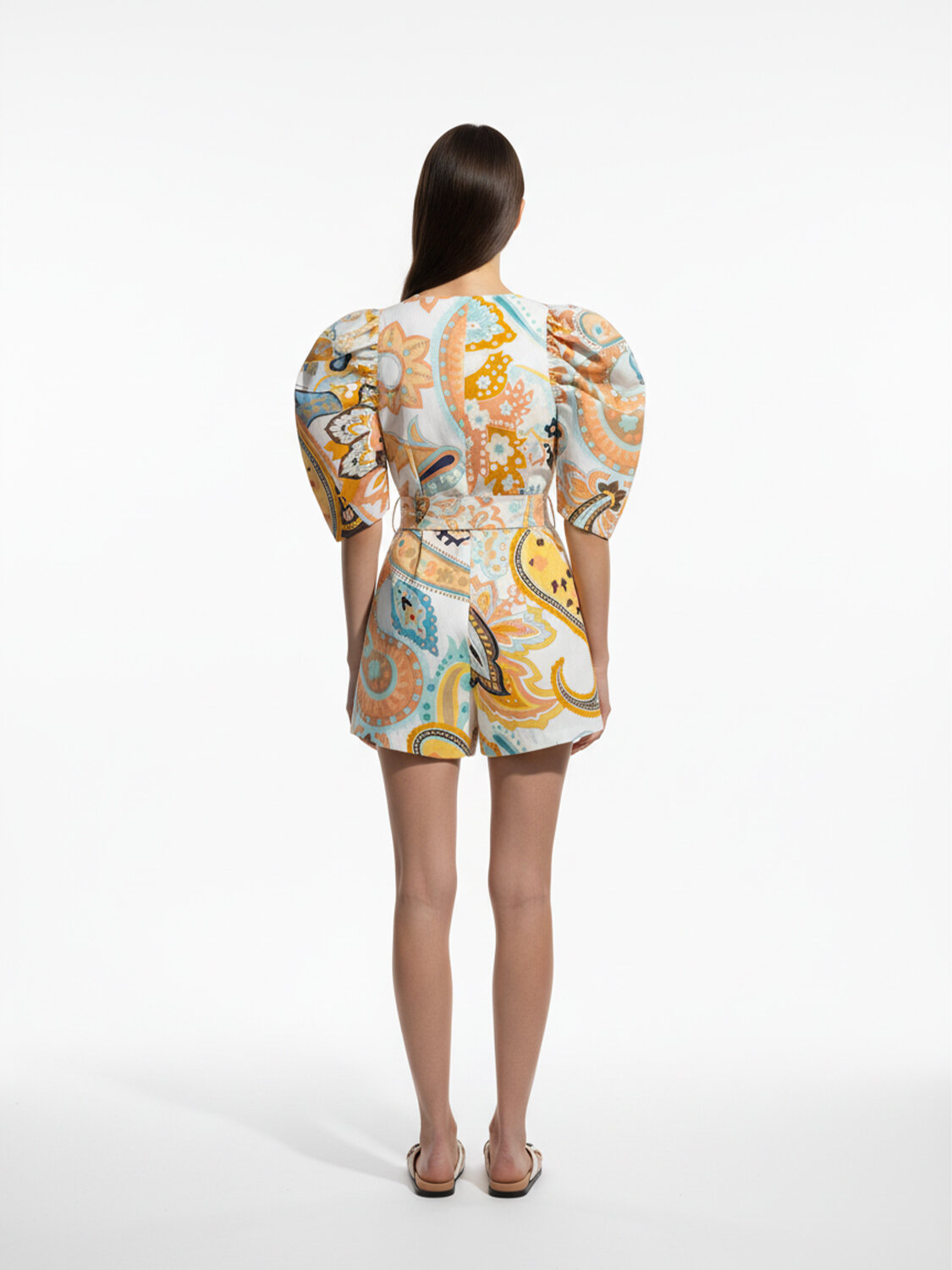 Beyaz Pamuk Dokulu Regular Fit Tulum - 3