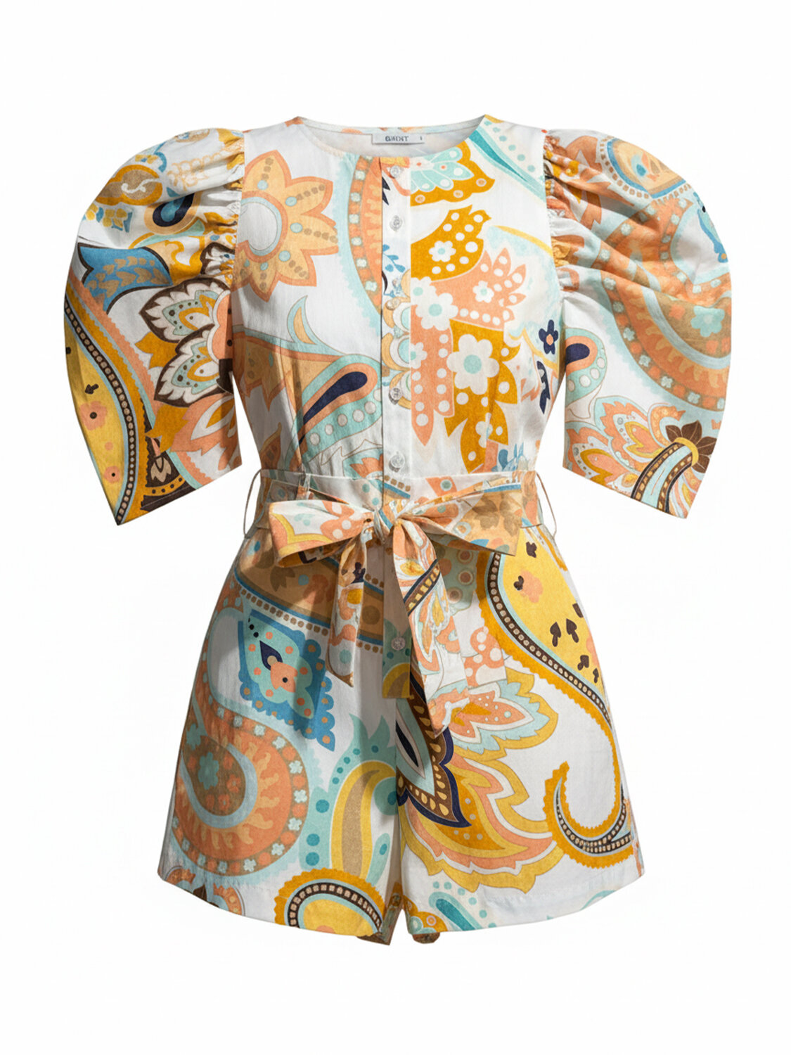 Beyaz Pamuk Dokulu Regular Fit Tulum - 4