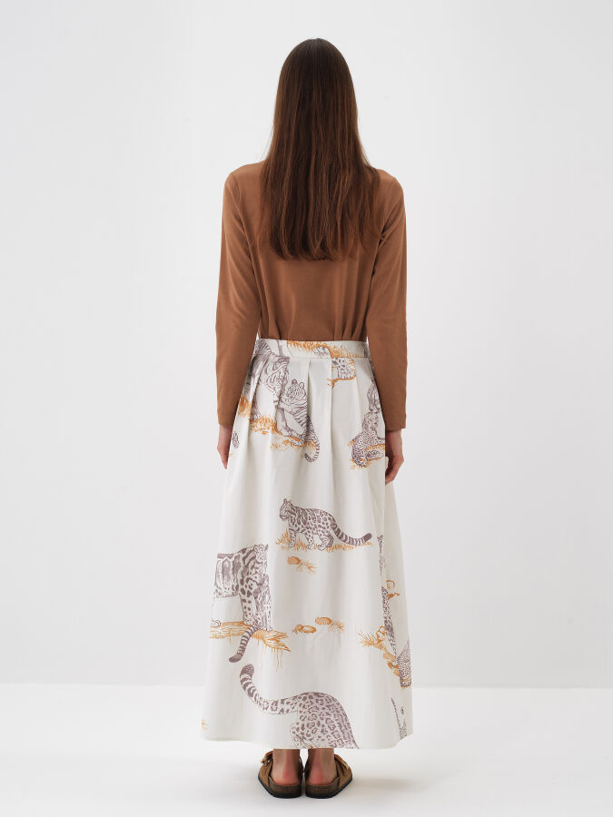 Camel Pamuk Dokulu Regular Fit Uzun Kollu Tişört - Xint