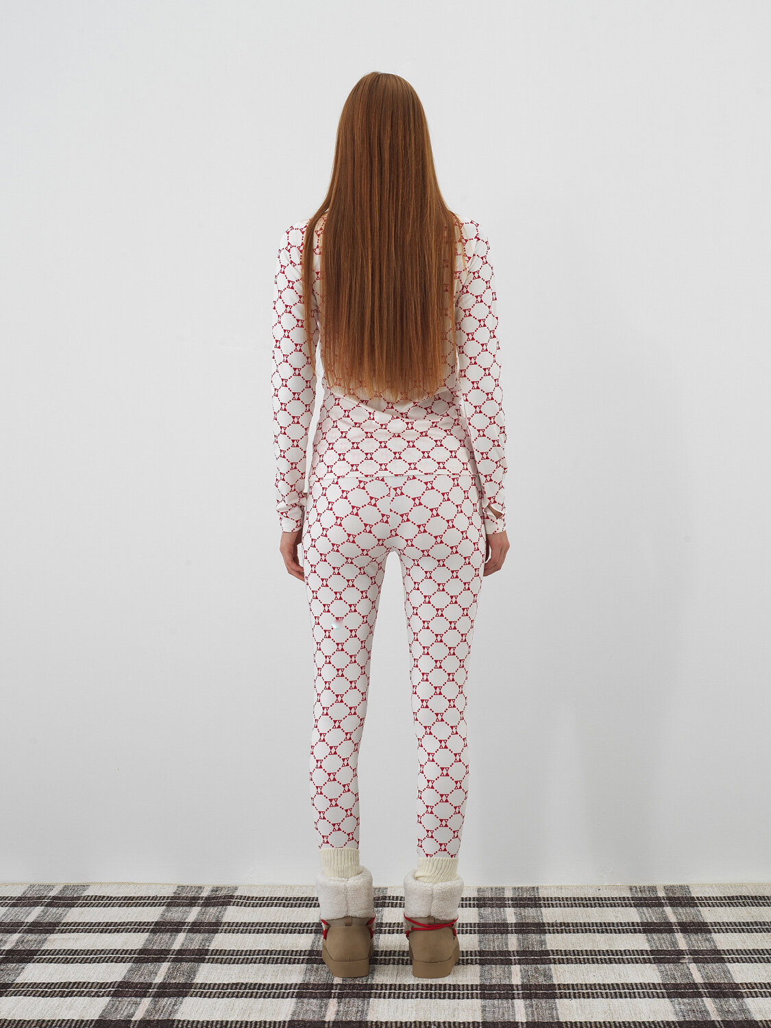 Ekru Esnek Dokulu Slim Fit Uzun Kollu Tişört - Xint