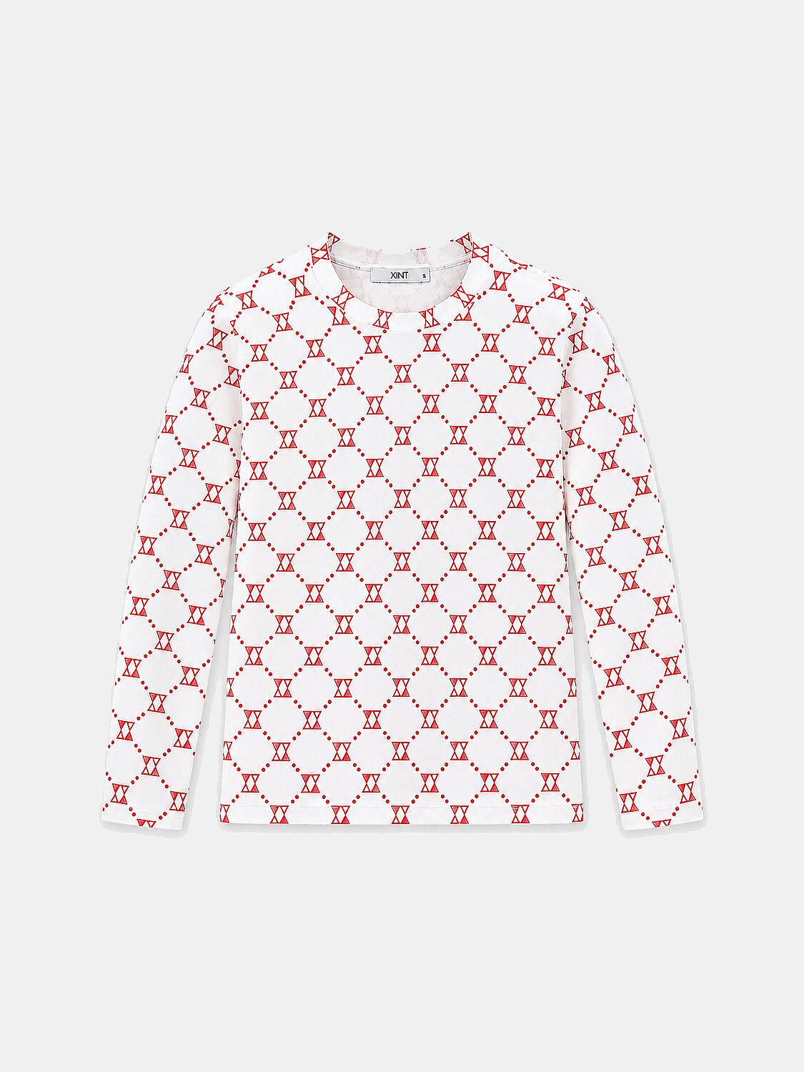 Ekru Slim Fit Bisiklet Yaka Uzun Kol Tişört