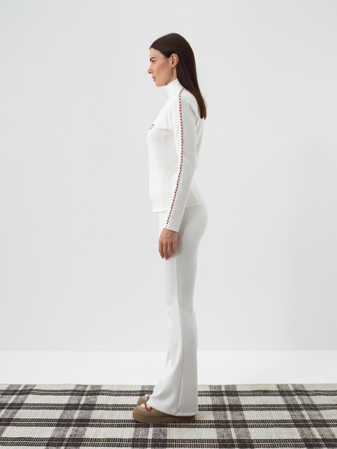 Ekru Modal Dokulu Regular Fit Uzun Kollu Tişört - 3