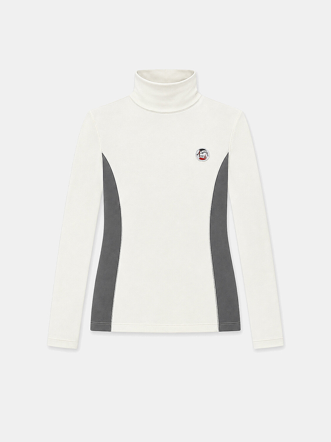 Ekru Yumuşak Polar Yüzeyli Slim Fit Uzun Kollu Tişört (1)