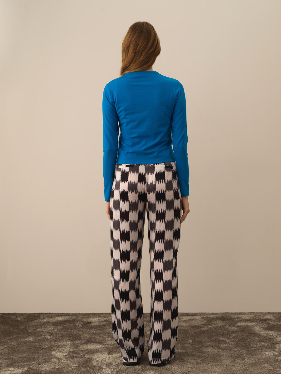 Mavi Modal Dokulu Regular Fit Uzun Kollu Tişört - 4