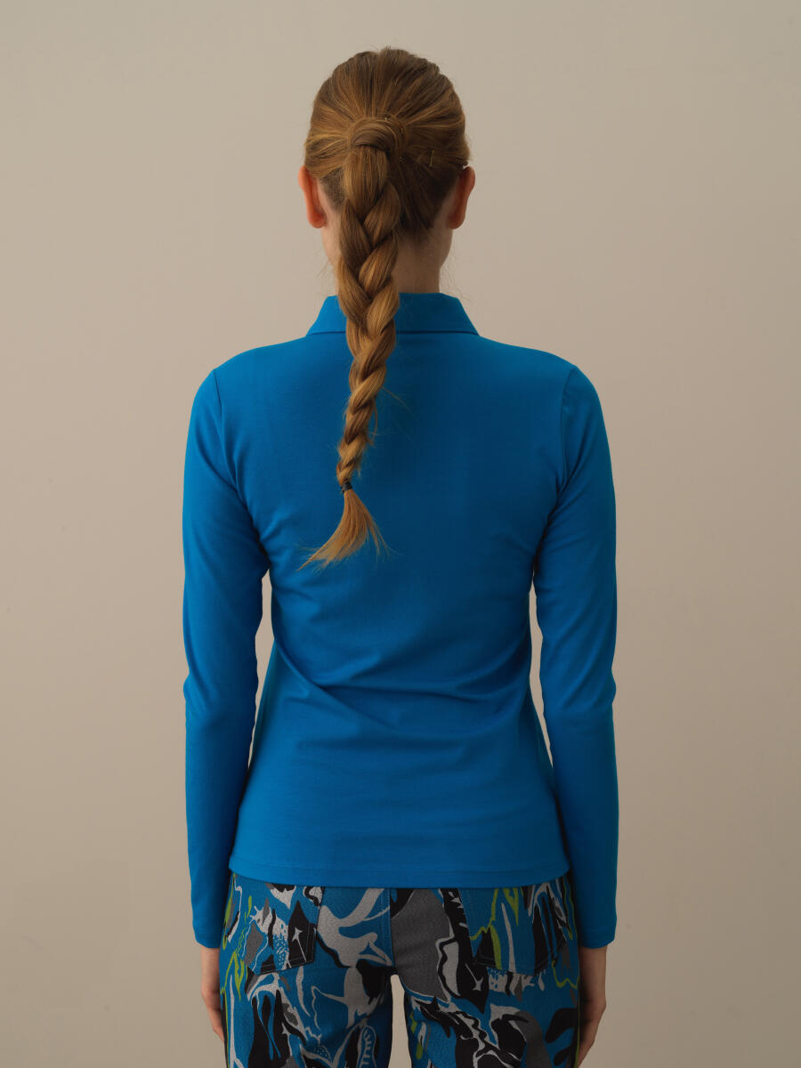 Mavi Modal Dokulu Slim Fit Uzun Kollu Tişört - 3