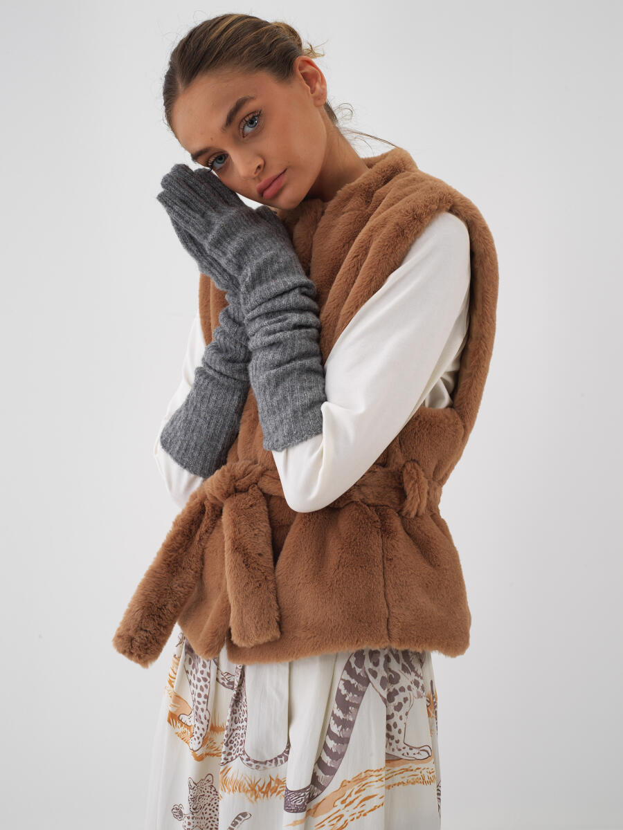 Camel Formunu Koruyan Regular Fit Yelek - 2