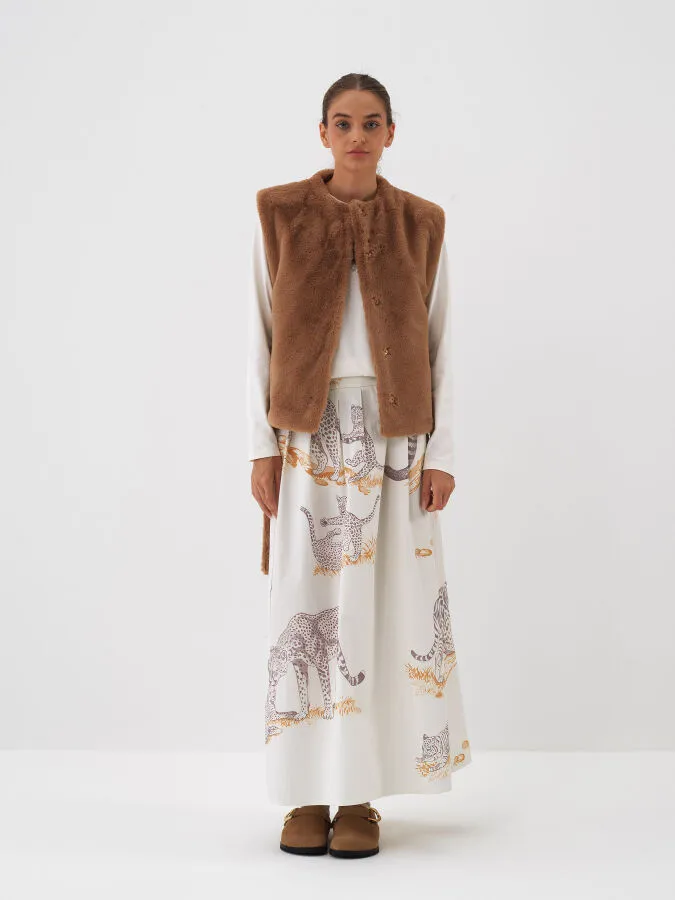 Camel Formunu Koruyan Regular Fit Yelek - Xint