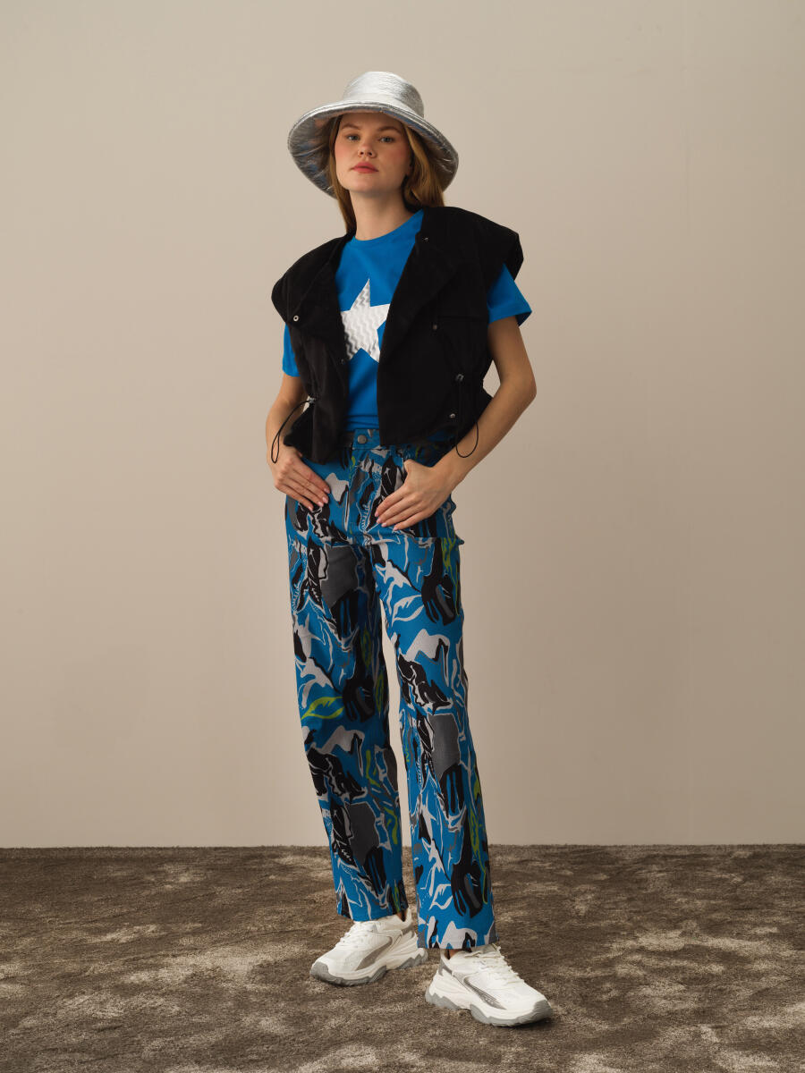 Siyah Esnek Dokulu Regular Fit Yelek - 2