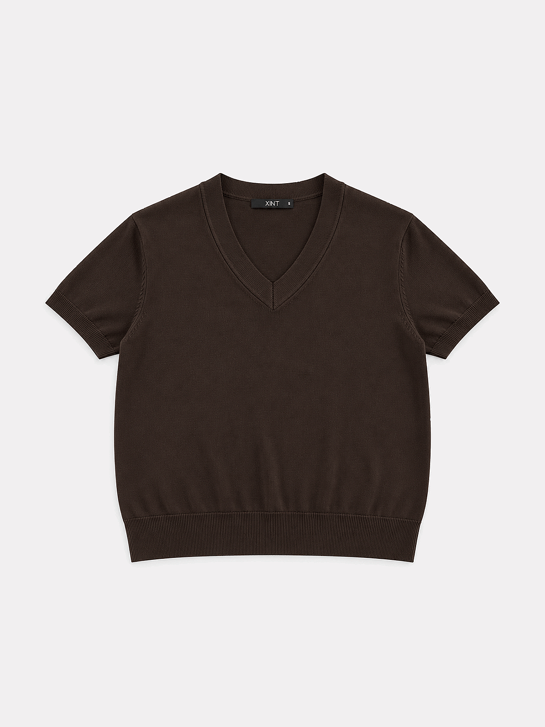 Kahverengi Regular Fit V Yaka Kazak - 1