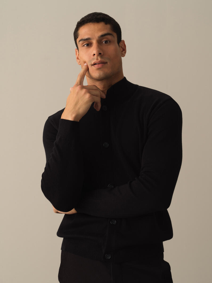 100% Cotton Regular Fit Buttoned Basic Cardigan