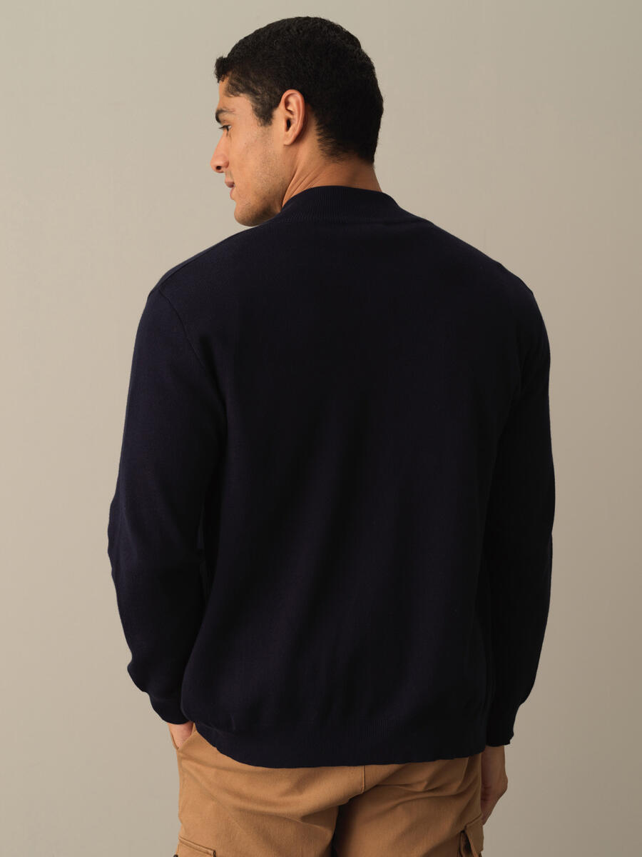 100% Cotton Regular Fit Buttoned Basic Cardigan - 4