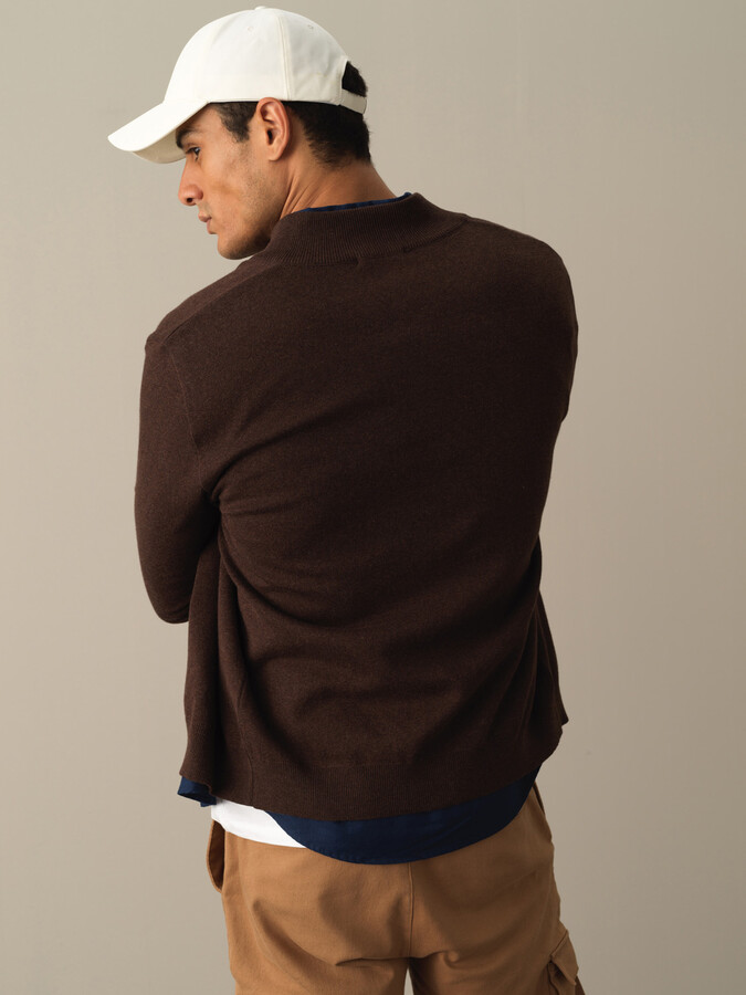 100% Cotton Regular Fit Buttoned Basic Cardigan - Xint