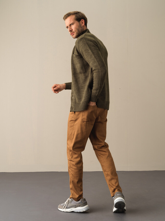 Regular Fit Buttoned Pocketed Cardigan - Xint