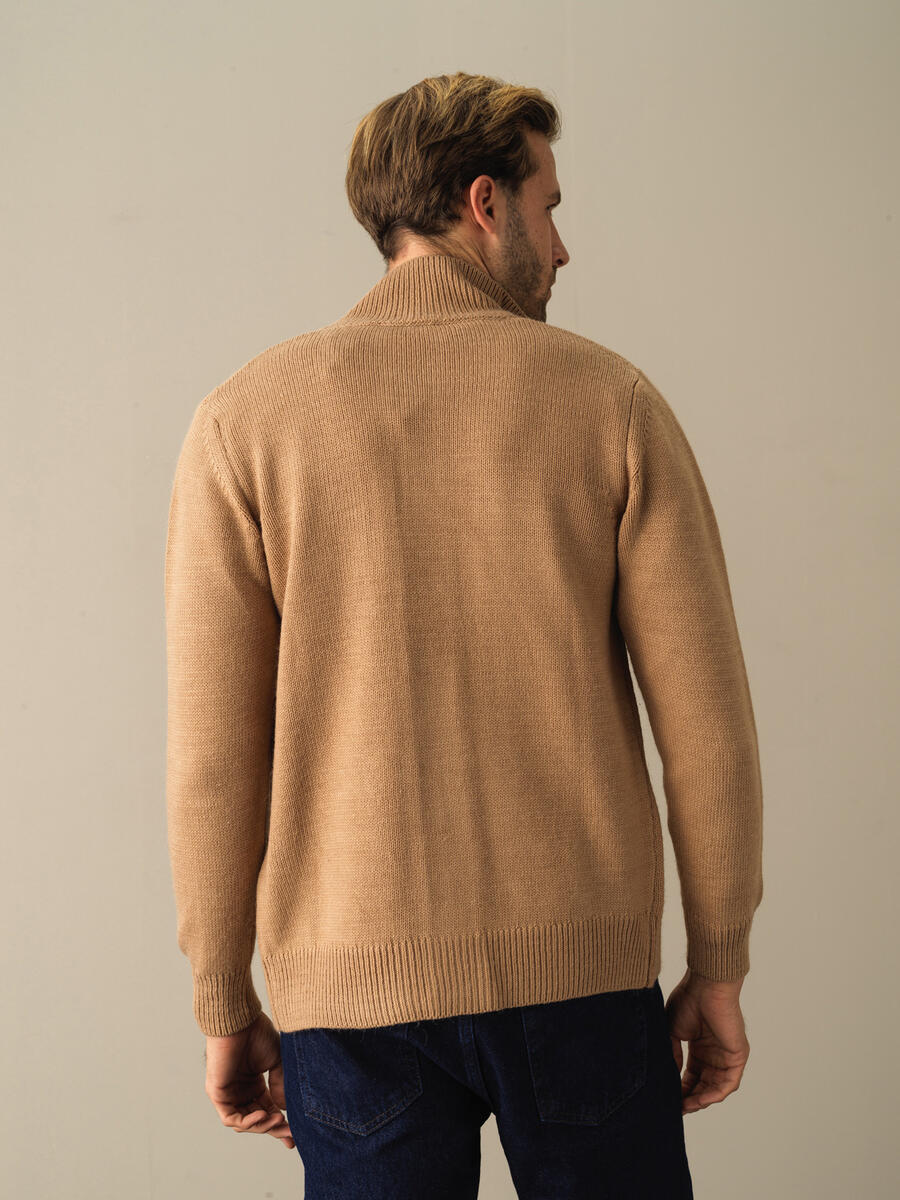 Regular Fit Buttoned Pocketed Cardigan - 5