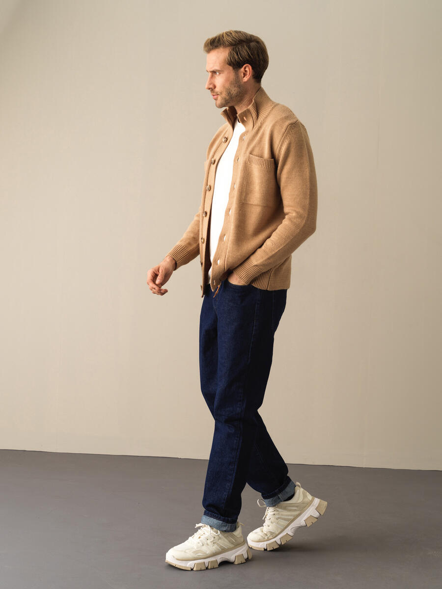 Regular Fit Buttoned Pocketed Cardigan - 4