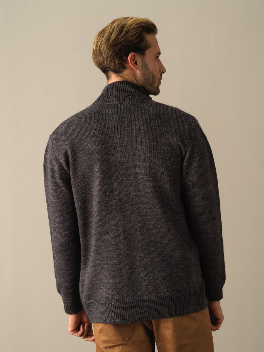 Regular Fit Buttoned Pocketed Cardigan - 5