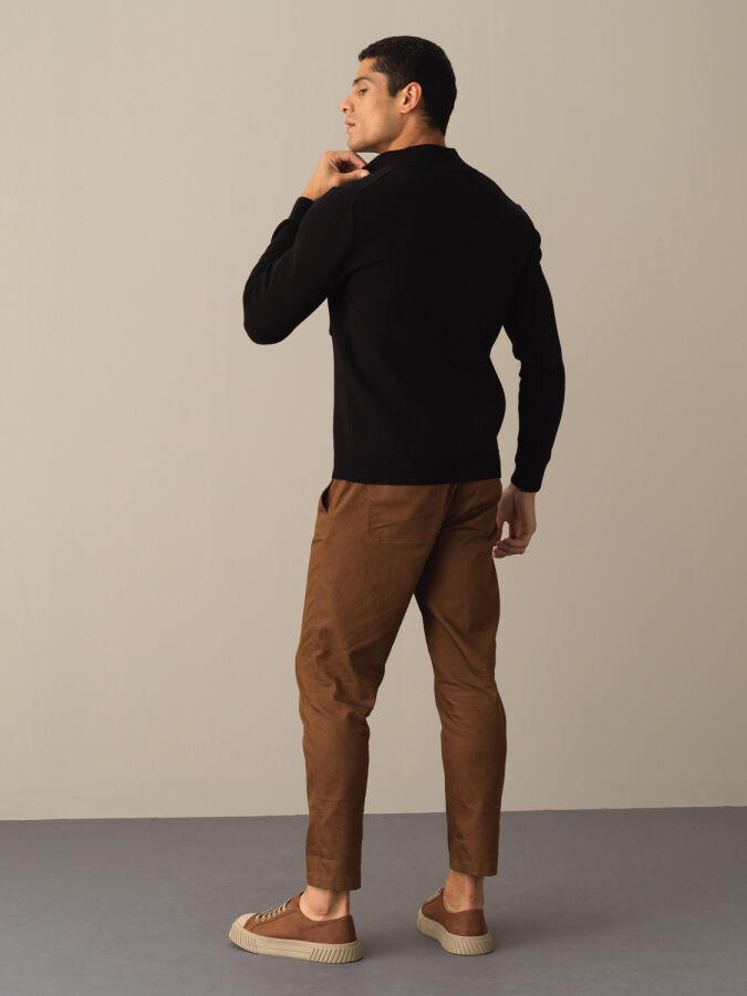 100% Cotton Oversized Pocket Detailed Cardigan - Xint