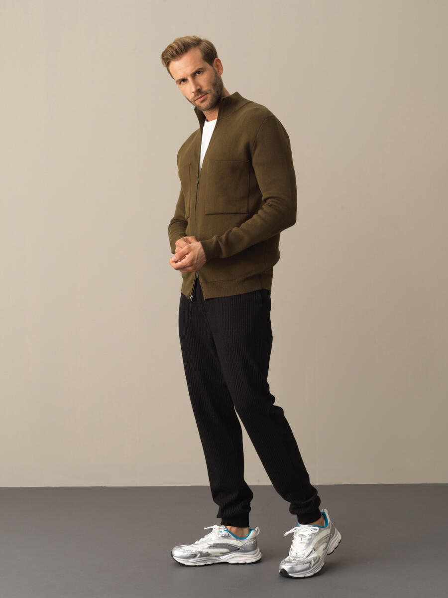 100% Cotton Oversized Pocket Detailed Cardigan - 2