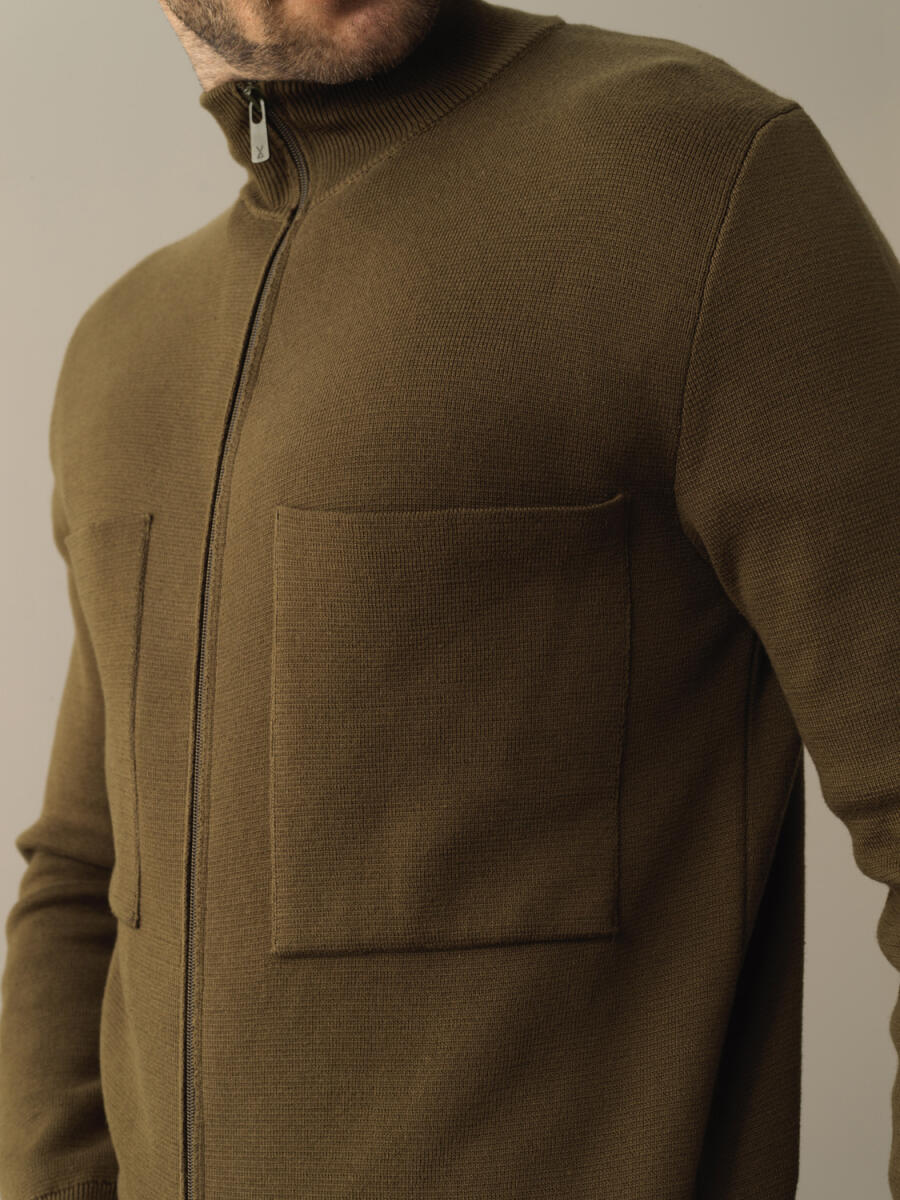 100% Cotton Oversized Pocket Detailed Cardigan - 3