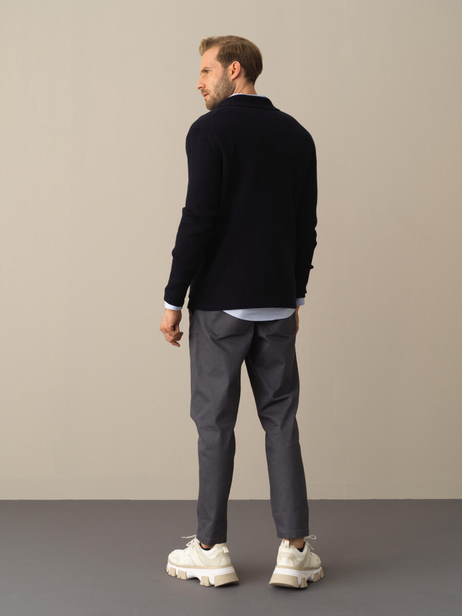 100% Cotton Regular Fit Knitted Cardigan - 4