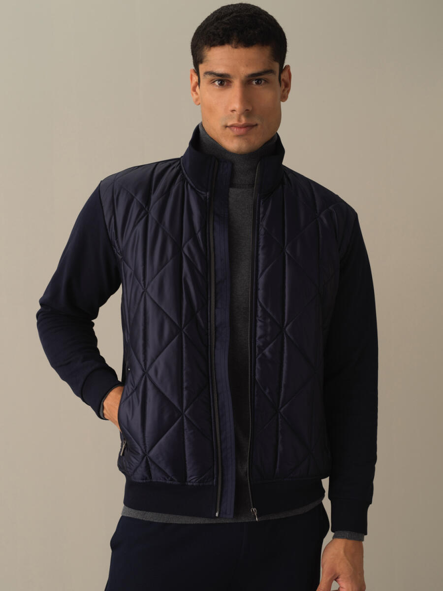 100% Cotton Regular Fit Quilted Jacket - 1