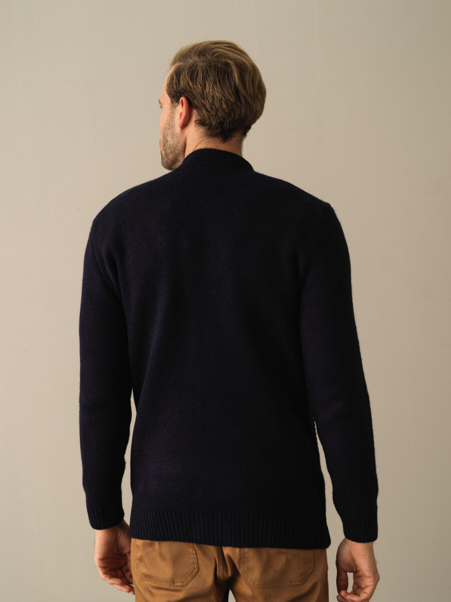 Button Detailed Regular Fit Zip-Up Cardigan - 4